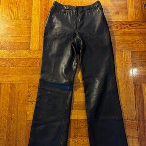Women's brown leather pants